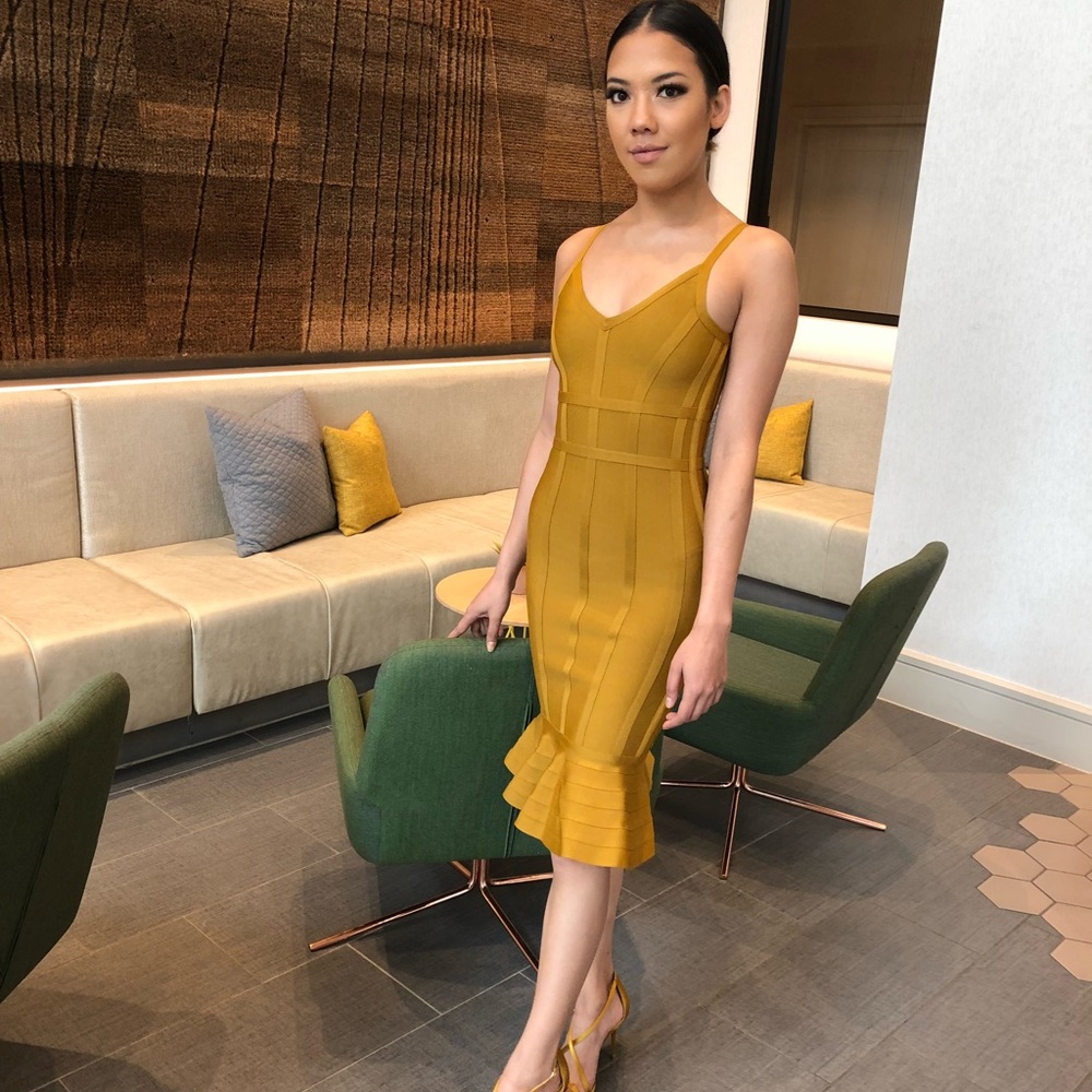 Flare Hem Mermaid Bandage Dress
